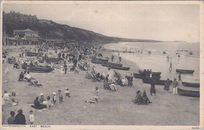 Dorset Postcard: Bournemouth East Beach Coast Seaside Scene  XT3477
