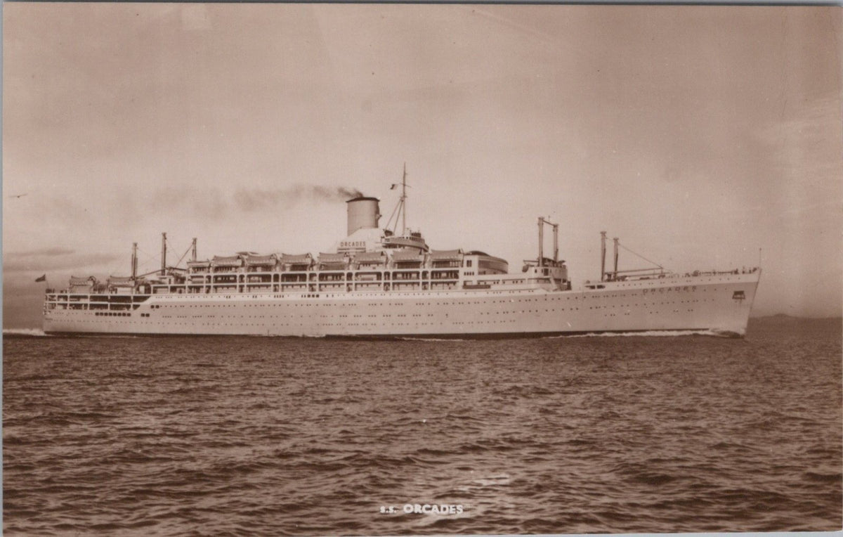 Shipping Postcard: SS Orcades Orient Liner Passenger Ship Sea View 1950's XT5531