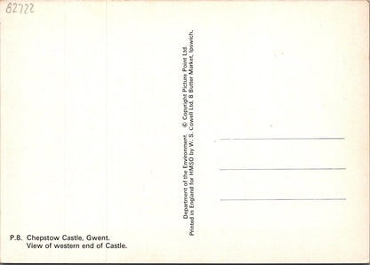 Monmouthshire Postcard: Chepstow Castle Gwent Western End Ruins Trees 70s B2722