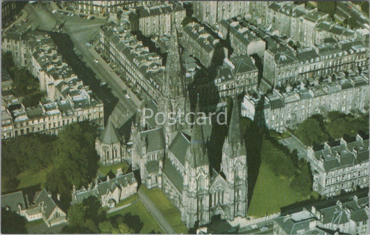 Midlothian Postcard: St Marys Cathedral, Edinburgh, Aerial View 1960's XT4401