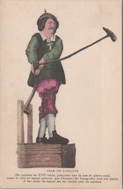 Belgium Postcard: Jean De L Ecluse Automaton Jacquemart Clock 8933A