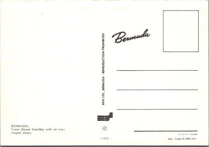 Bermuda Postcard: Hamilton Front Street, Pan Am Carriage 1960s XT3512