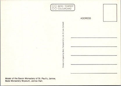 County Durham Postcard: Saxon Monastery of St Paul’s Jarrow Museum Model XT4555