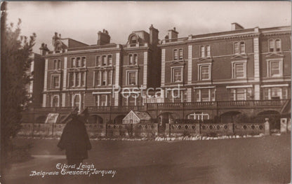Devon Postcard: Elford Leigh, Belgrave Crescent Torquay Street View 1926 XT4208