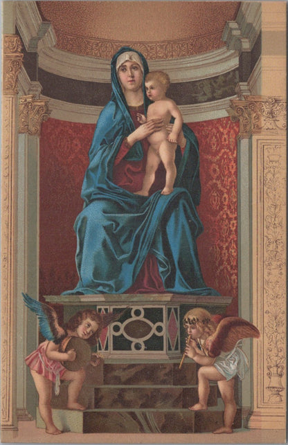 Art Postcard: Madonna Child Giovanni Bellini Angels Painting Italian  XT5498