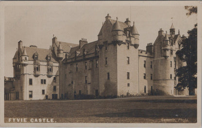 Aberdeenshire Postcard: Fyvie Castle Historic Scottish Baronial Mansion 1900s XT5009