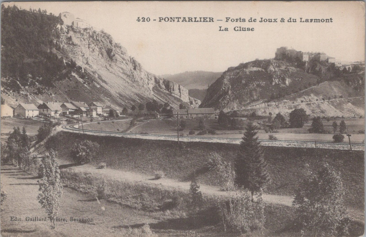 France Postcard: Pontarlier Forts de Joux Larmont La Cluse Railway  XT5500