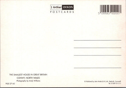 Caernarvonshire Postcard: Smallest House In Great Britain Conwy 1990s XT5148