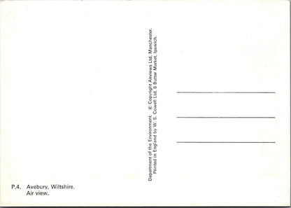 Wiltshire Postcard: Avebury Stone Circle Village Aerial View Henge XT4516