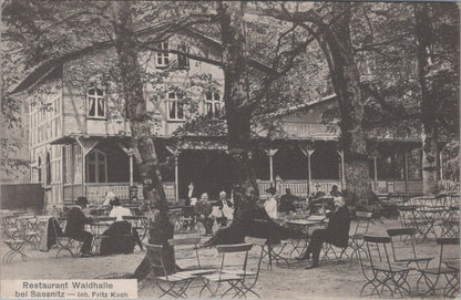 Germany Postcard: Restaurant Waldhalle Bei Sassnitz Fritz Koch Garden XT5513