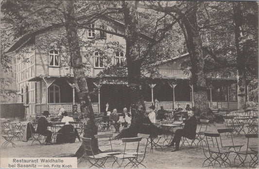 Germany Postcard: Restaurant Waldhalle Bei Sassnitz Fritz Koch Garden XT5513