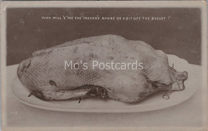 Food Humour Postcard: Wich Will 'E 'Ave The Passun's Nawse Comic 1913 XT4060