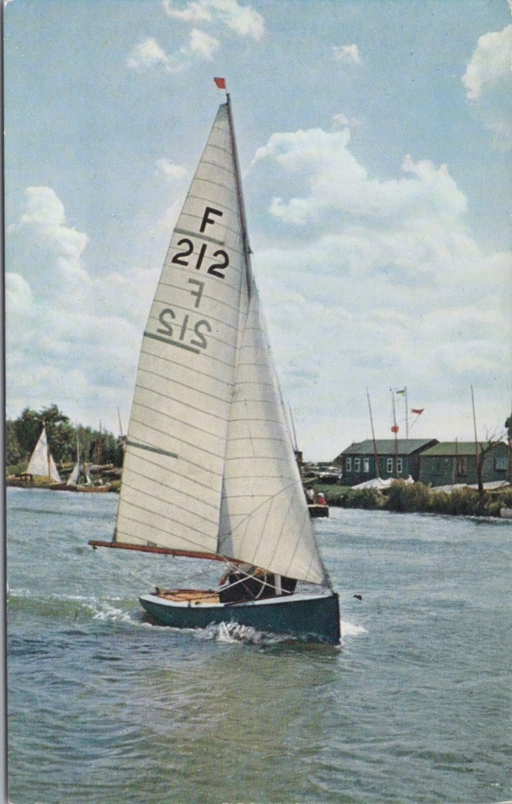 Sailing Postcard: National Firefly Centreboard Bermudan Sloop Sailing Dinghy XT5271