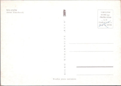 8 Poland Postcards: Wilanów, Warsaw District, Artist Antoni Uniechowski  XT5140