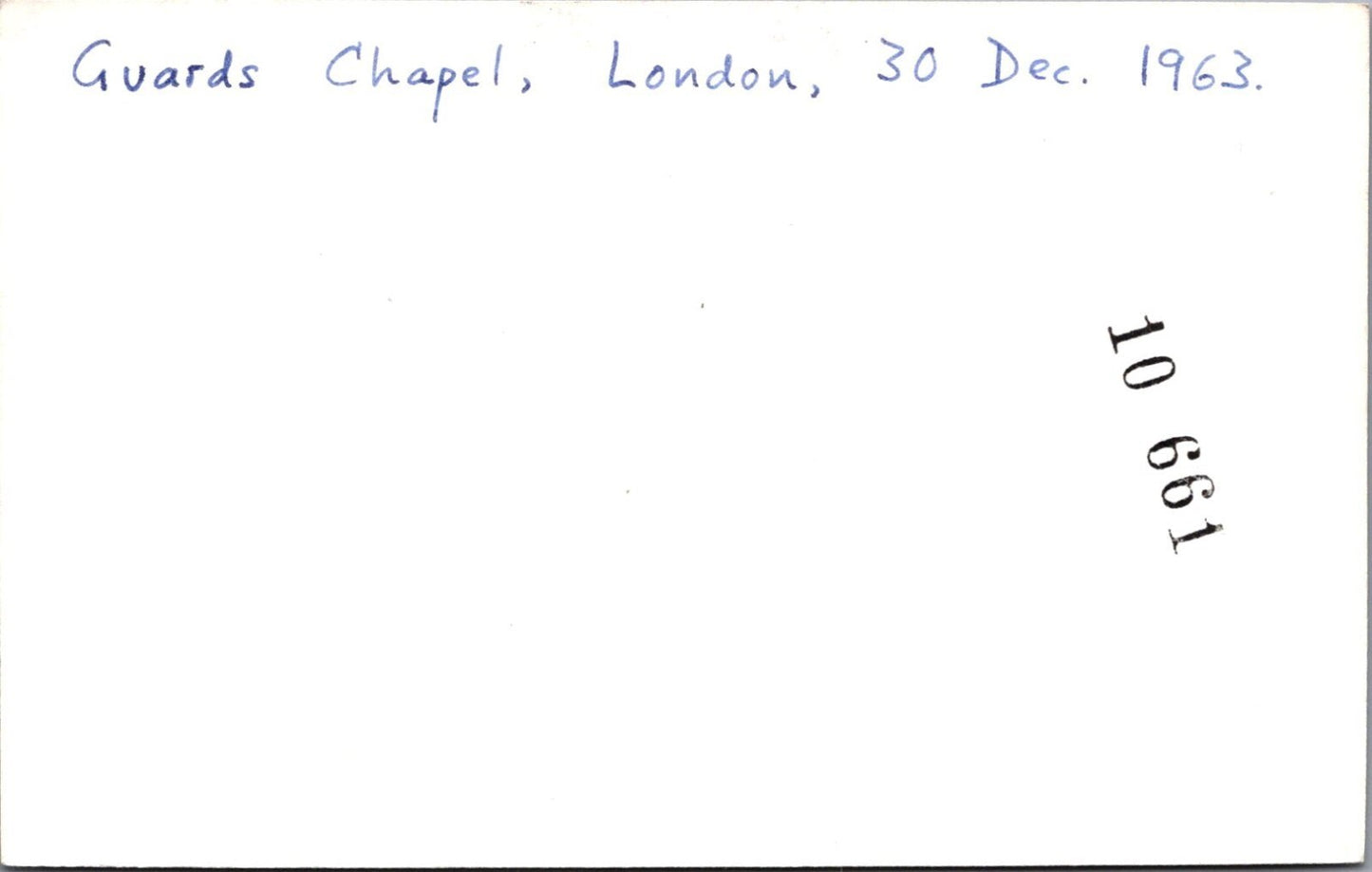 London Photo: Guards Chapel Wellington Barracks Birdcage Walk 1963 XT3446