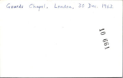 London Photo: Guards Chapel Wellington Barracks Birdcage Walk 1963 XT3446