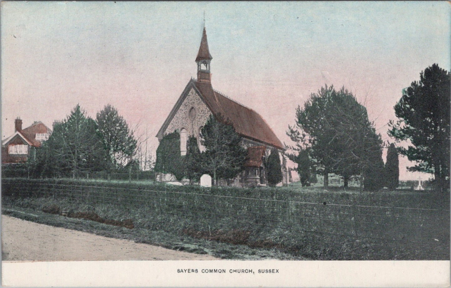 Sussex Postcard: Sayers Common Church, Christ Church 1900’s 8655A