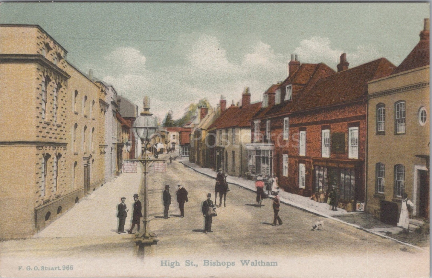 Hampshire Postcard: Bishops Waltham High Street, Gunners Bank View 1912 XT3534