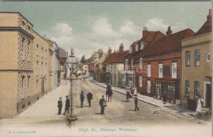 Hampshire Postcard: Bishops Waltham High Street, Gunners Bank View 1912 XT3534