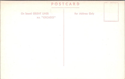 Shipping Postcard: SS Orcades Orient Liner Passenger Ship Close Up Funnel XT5532