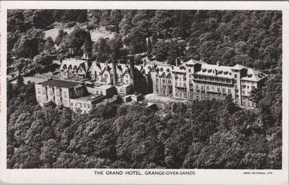 Cumbria Postcard: Grange-Over-Sands Grand Hotel Aerial View Resort RPPC XT3486