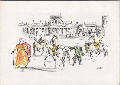 8 Poland Postcards: Wilanów, Warsaw District, Artist Antoni Uniechowski  XT5140