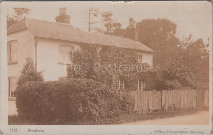 Berkshire Postcard: Beenham Village Ivy Cottage, 1908 RPPC XT3527