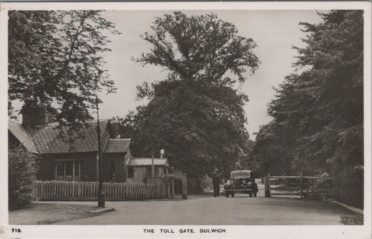 London Postcard: Dulwich College Road Toll Gate Cottage RPPC 1950's XT5046