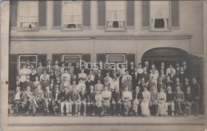 Jersey Postcard: St Helier, Large Group Portrait, 1911 RPPC  XT4433