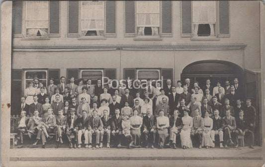 Jersey Postcard: St Helier, Large Group Portrait, 1911 RPPC  XT4433