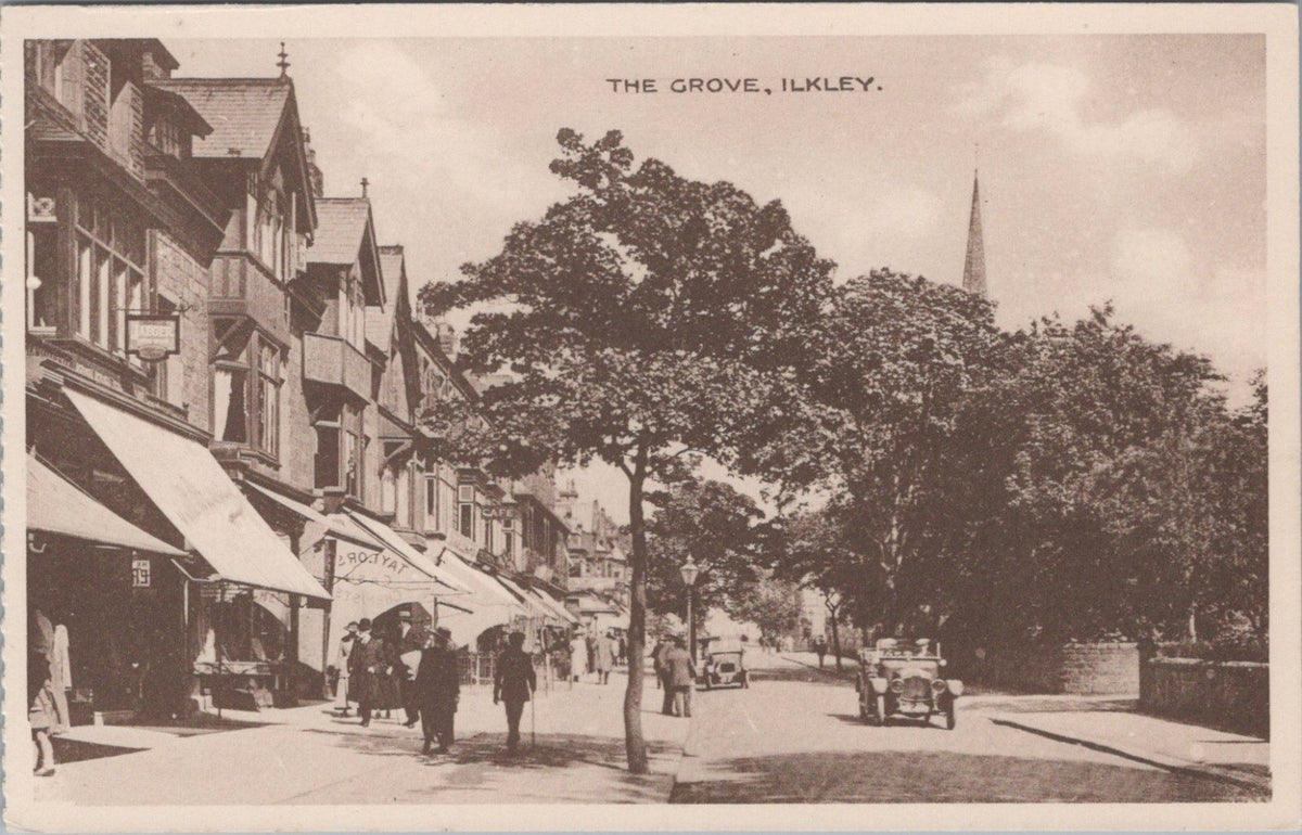 Yorkshire Postcard: The Grove Ilkley Street View Shops  XT5377