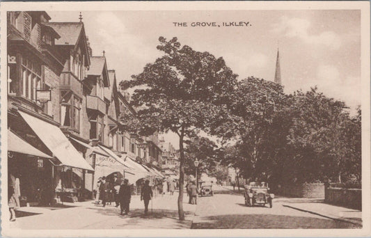 Yorkshire Postcard: The Grove Ilkley Street View Shops  XT5377
