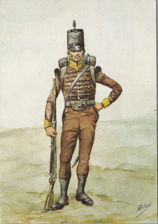 Portugal Postcard: Soldier Of Caçadores No 6 Beresford Uniform 1811 1980s XT5365