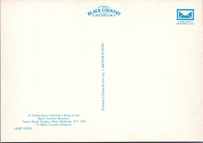 West Midlands Postcard:Black Country Museum Emile Doo Chemist Shop 1980’s XT4087