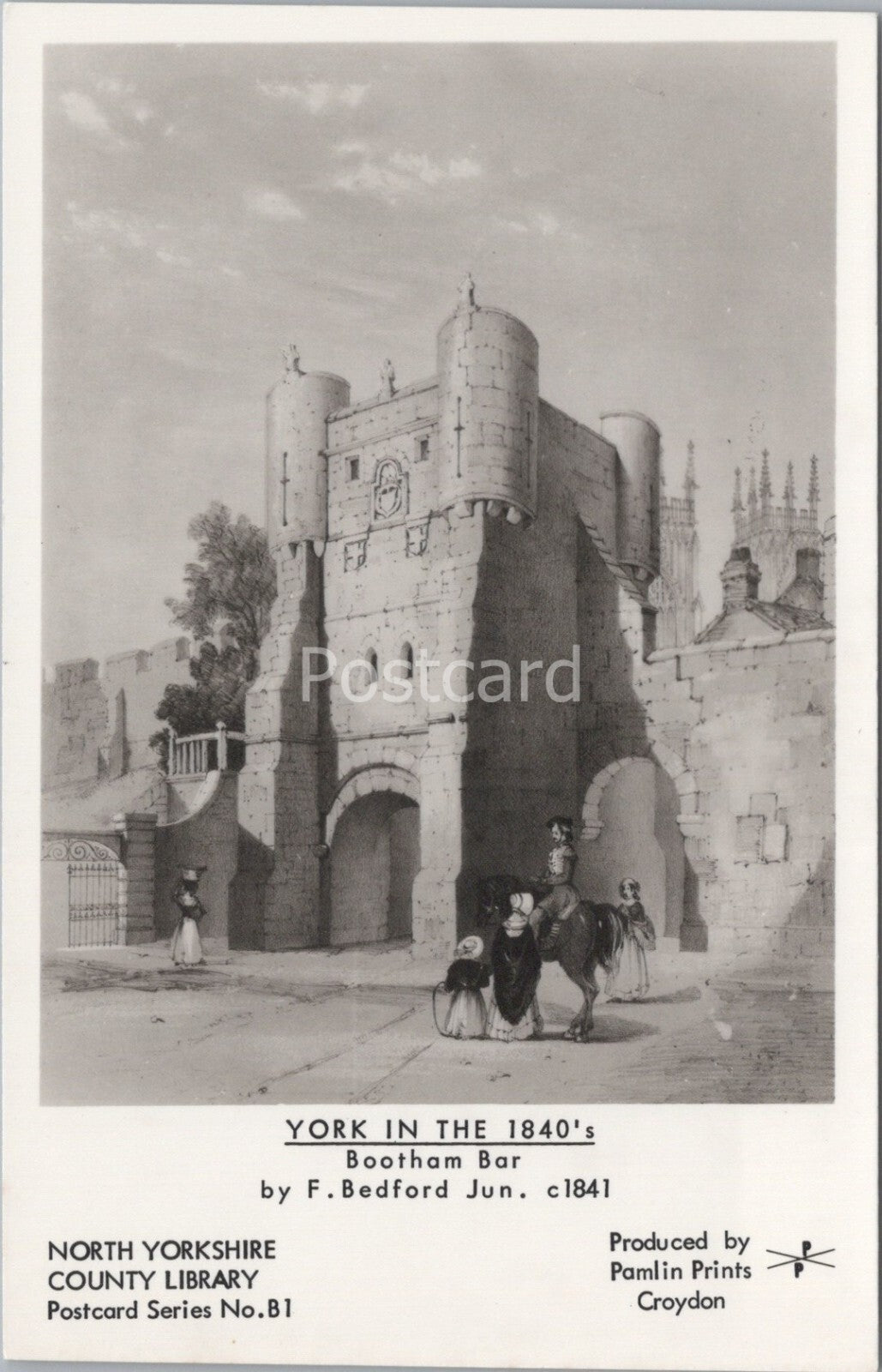 Yorkshire Postcard: York Bootham Bar Gateway City Walls Historic View 1970s X379