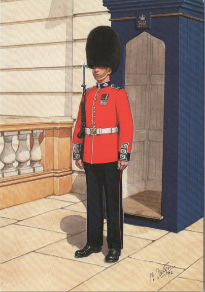 London Postcard: Scots Guards Sentry Duty Buckingham Palace Bryan Fosten XT5357