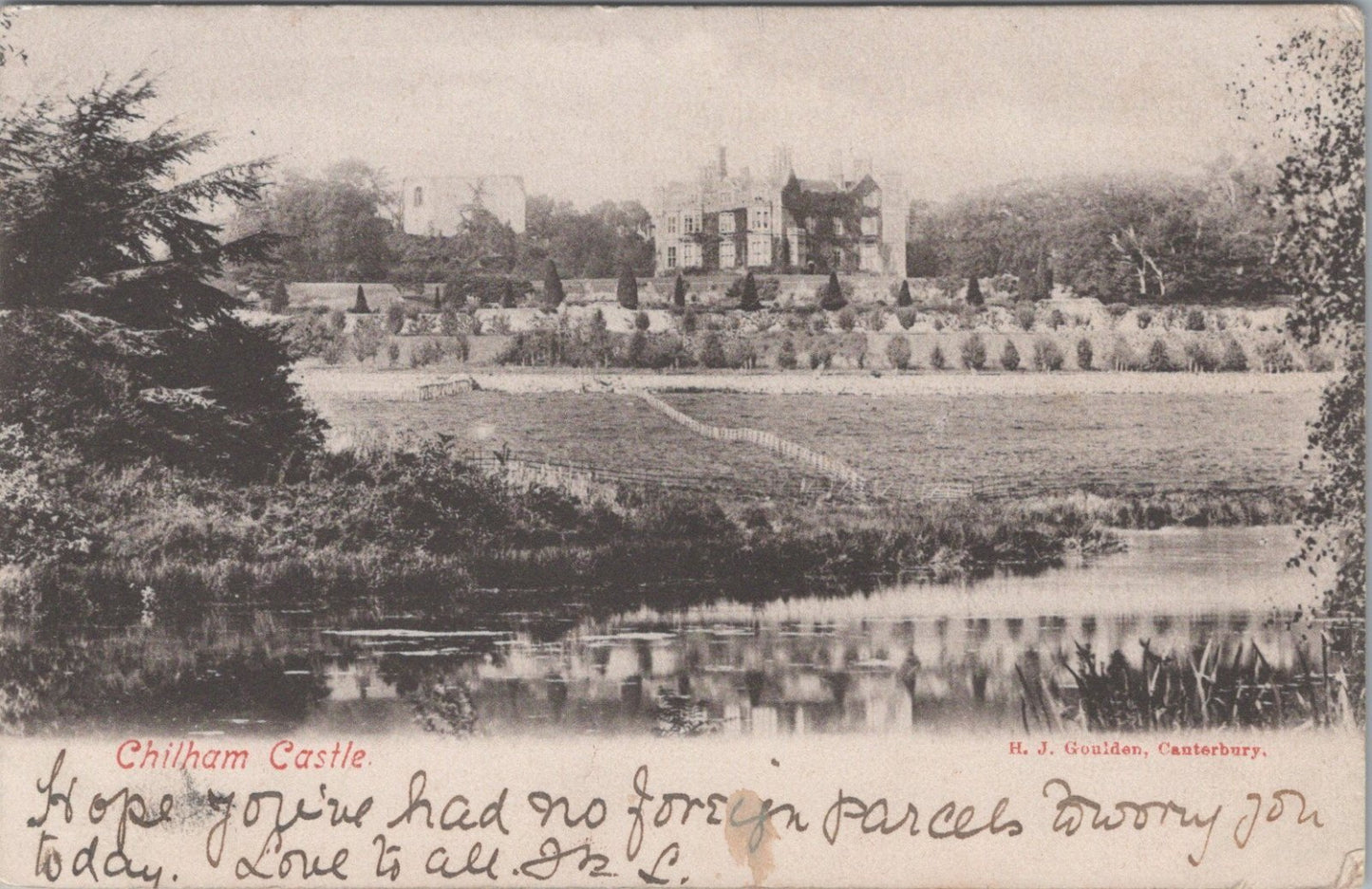 Kent Postcard: Chilham Castle Stately Home Country Estate 1904 XT3458