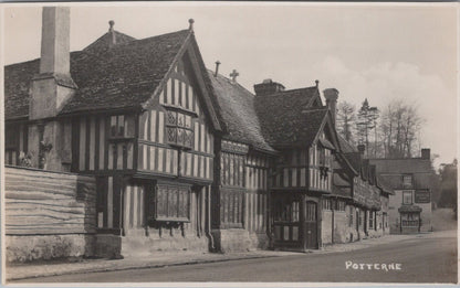 Wiltshire Postcard: Potterne Porch House Timber Framed Tudor Village RPPC XT3491
