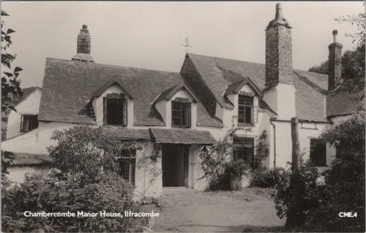 Devon Postcard: Chambercombe Manor House Ilfracombe View RPPC 1950s XT5432