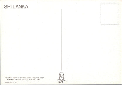 Sri Lanka Postcard: Sigiriya Lion Hill, Rock Fortress Aerial View 1980s XT3508