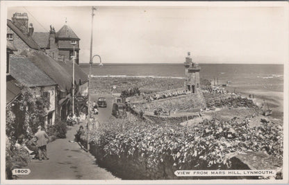 Devon Postcard: Lynmouth Mars Hill Rising Sun Hotel RPPC 1930s XT5572