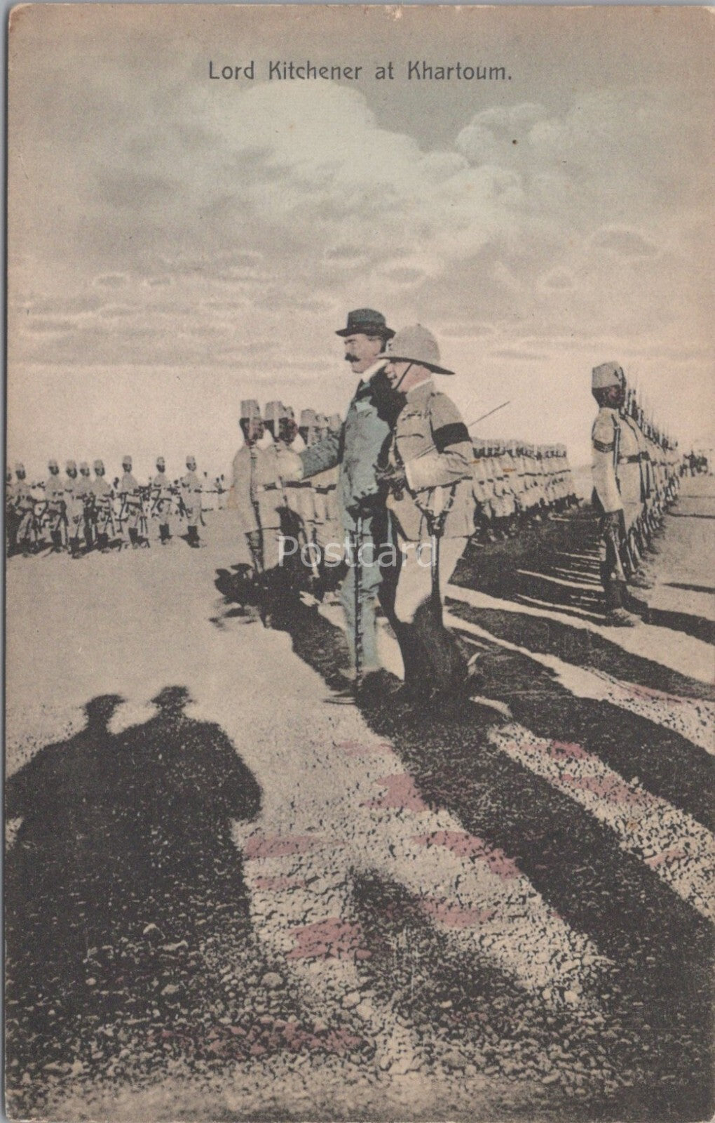 Sudan Postcard: Khartoum Lord Kitchener Army Troops Inspection 1907-1915 XT5078