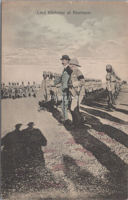 Sudan Postcard: Khartoum Lord Kitchener Army Troops Inspection 1907-1915 XT5078