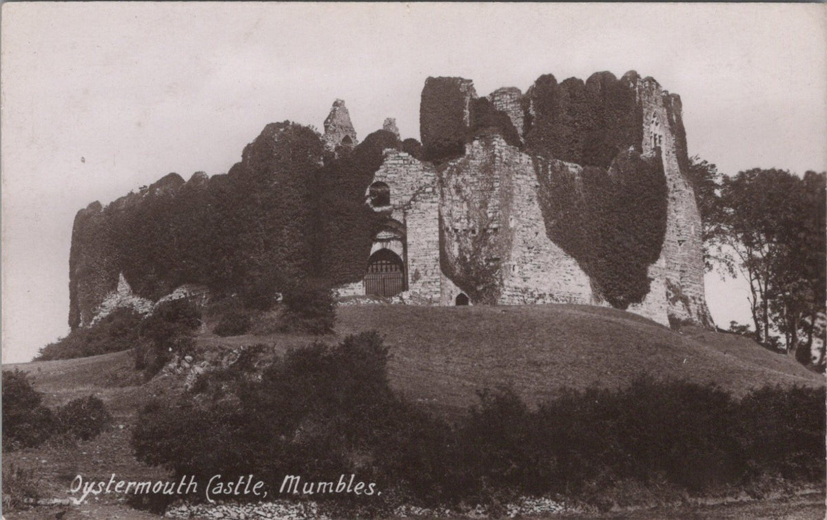Glamorgan Postcard: Oystermouth Castle Mumbles Ruins Gower 1920s XT5001