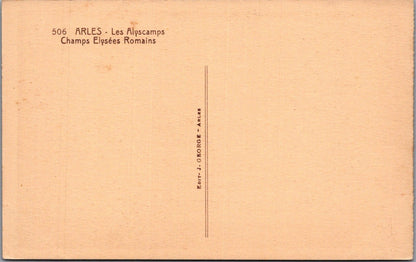 France Postcard: Arles Les Alyscamps, Champs Elysees Romains Sarcophagi  XT5165