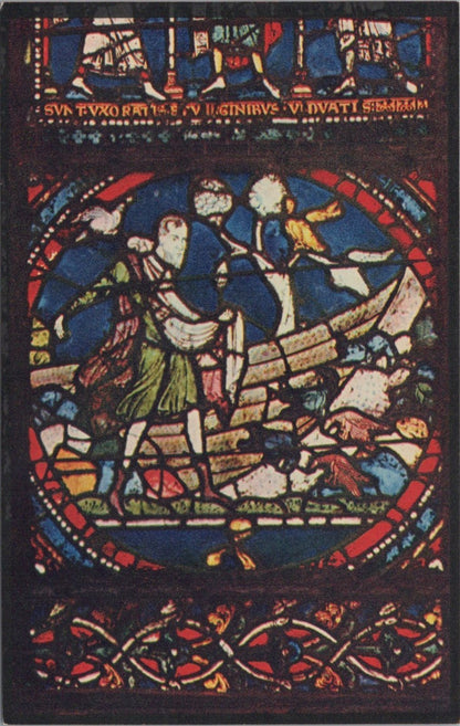 Kent Postcard: Canterbury Cathedral Stained Glass Raphael Tuck 1930's XT4165