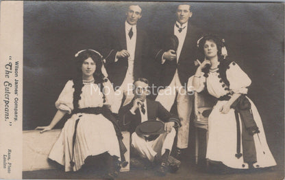 Theatrical Postcard: Wilson James Company The Euterpeans Musicians RPPC XT3726