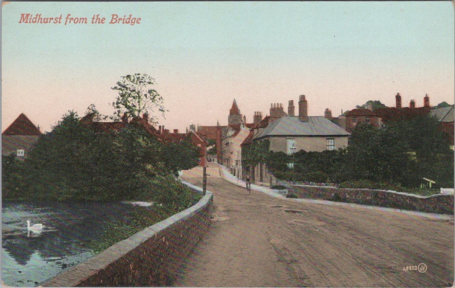 Sussex Postcard: Midhurst From The Bridge River Rother View 1900’s 8567A
