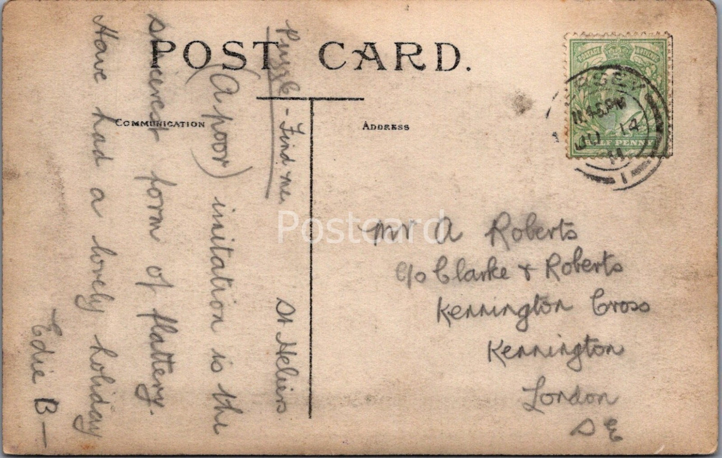 Jersey Postcard: St Helier, Large Group Portrait, 1911 RPPC  XT4433