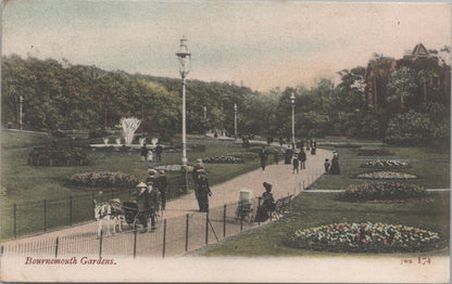 Dorset Postcard: Bournemouth Gardens, Historic Pleasure Grounds View 1906 XT4158